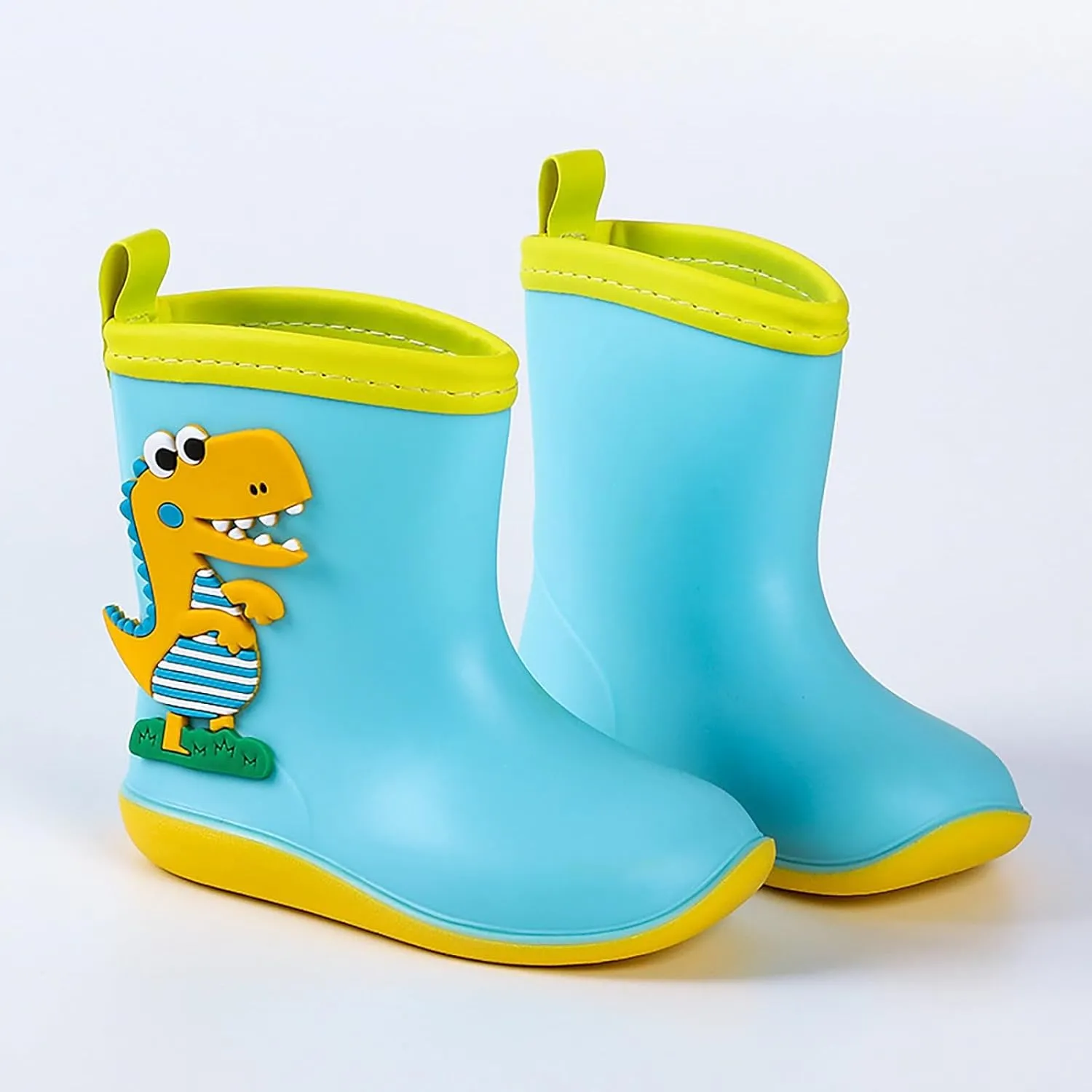 Kids Dinosaur Printed Rain Shoes Outdoor Non Slip Rain Boots Children's Teenage Mud Boots with Non Big Kids Winter Boots