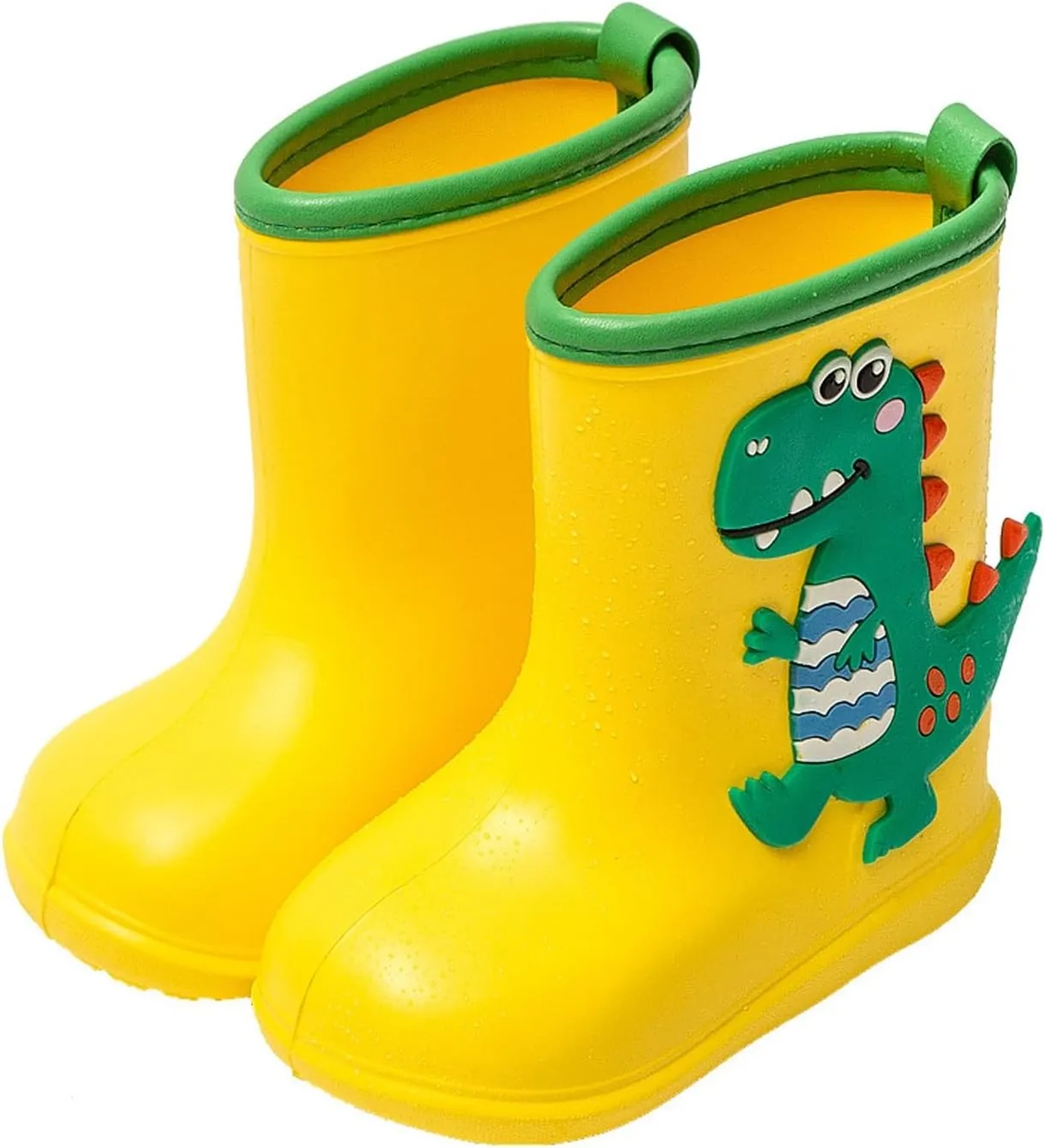Kids Dinosaur Printed Rain Shoes Outdoor Non Slip Rain Boots Children's Teenage Mud Boots with Non Big Kids Winter Boots