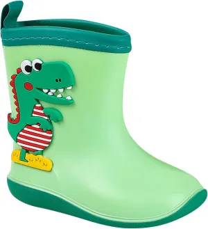 Kids Dinosaur Printed Rain Shoes Outdoor Non Slip Rain Boots Children's Teenage Mud Boots with Non Big Kids Winter Boots