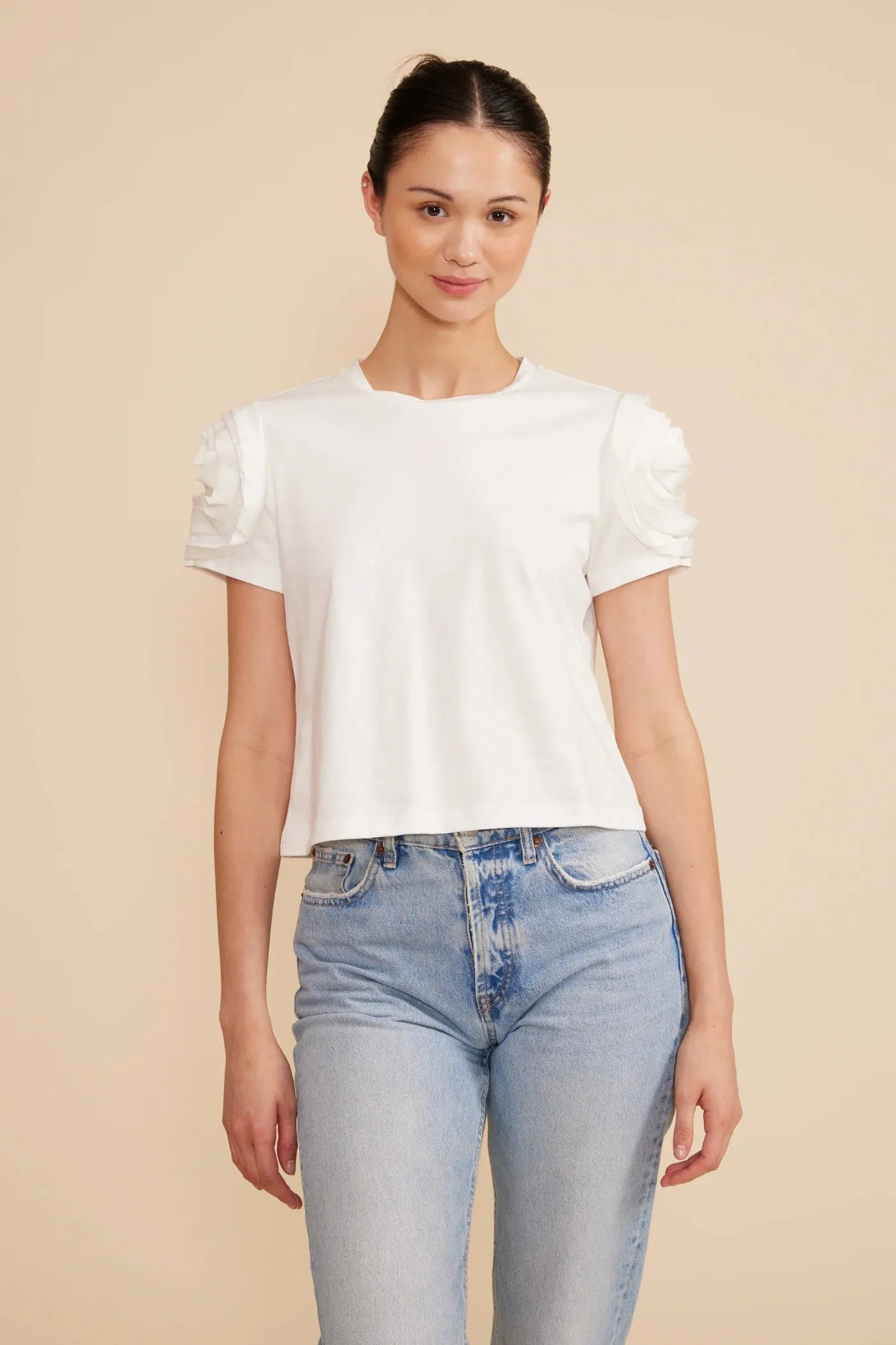 KYLIE WHITE ROSE TOP