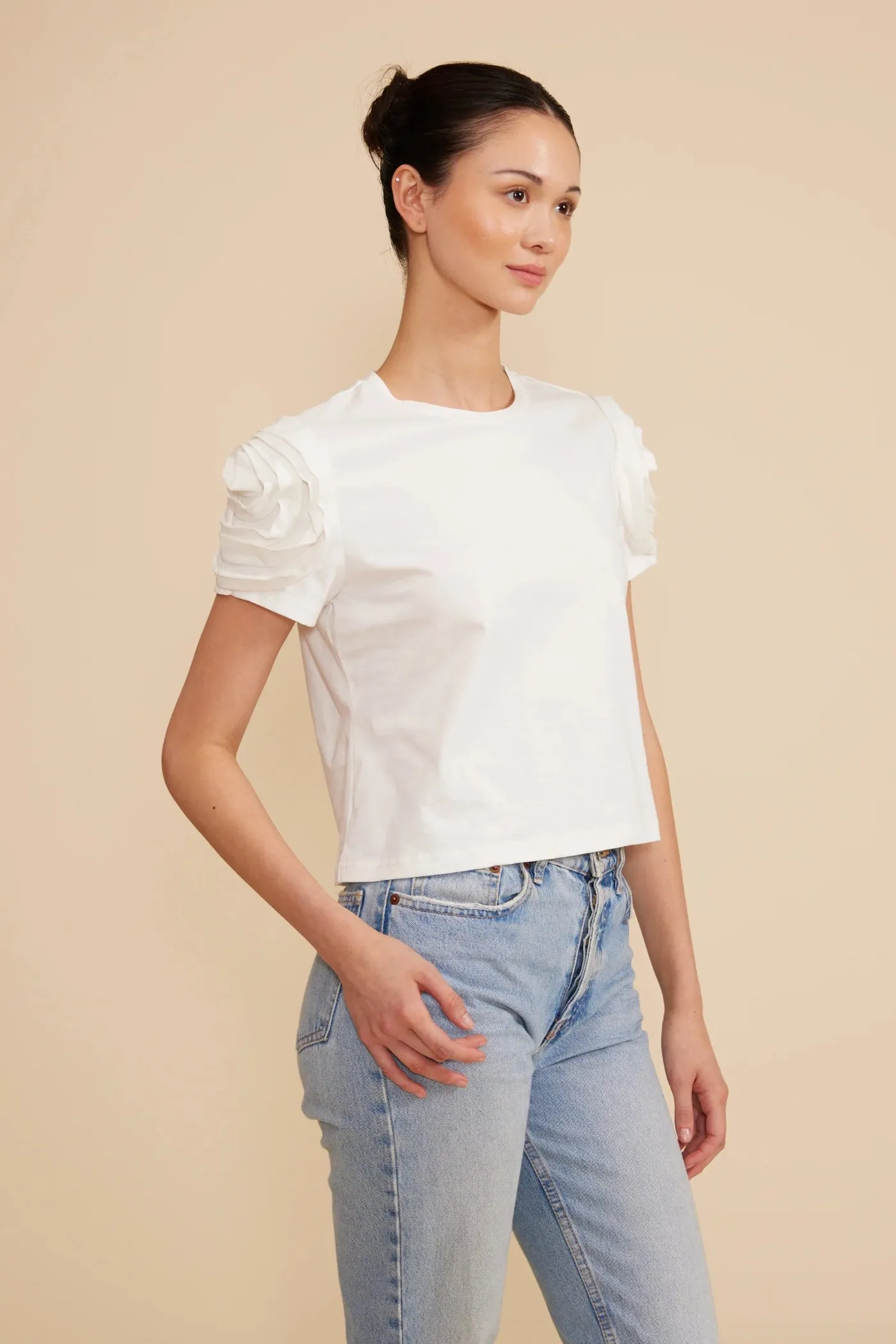 KYLIE WHITE ROSE TOP