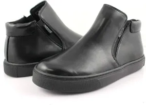Laforst Crystal Womens Man Made Water and Stain Resistant Work Slip Resistant Double Gore Slip On Flats Black