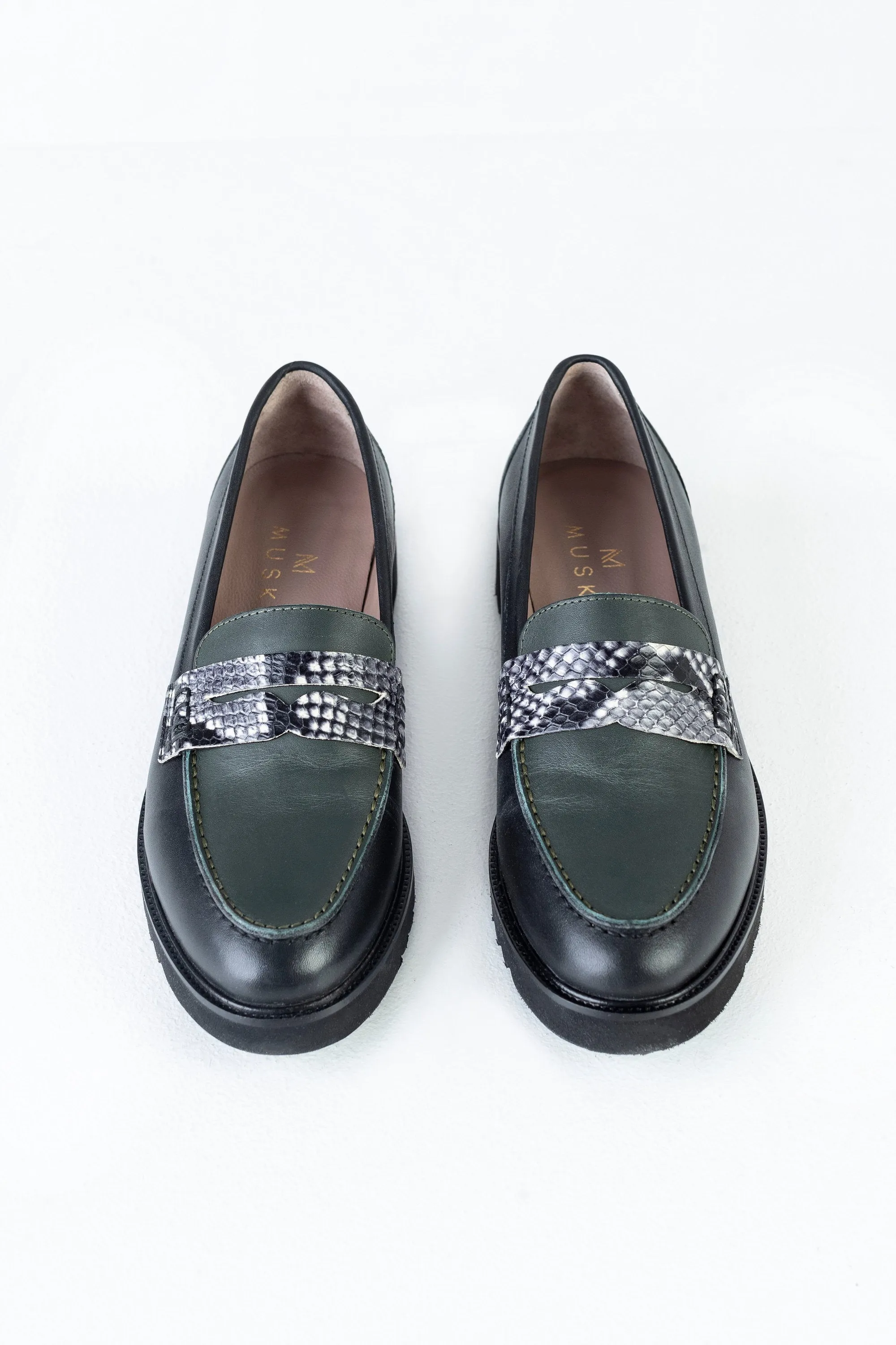 Leather loafers