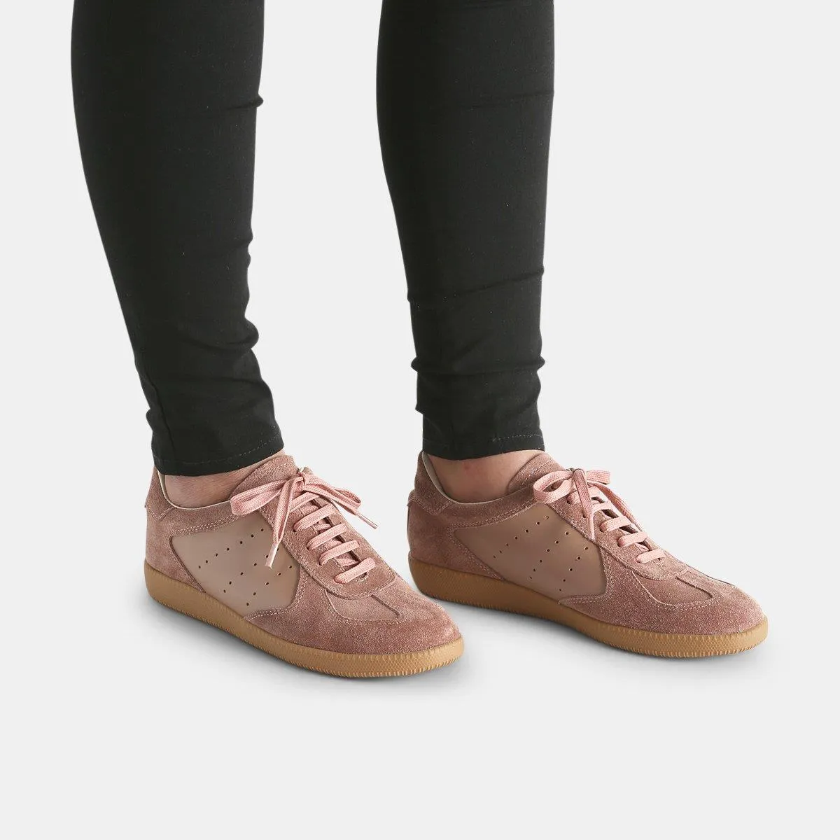 Li Lace Up Sneaker (Deep Blush)
