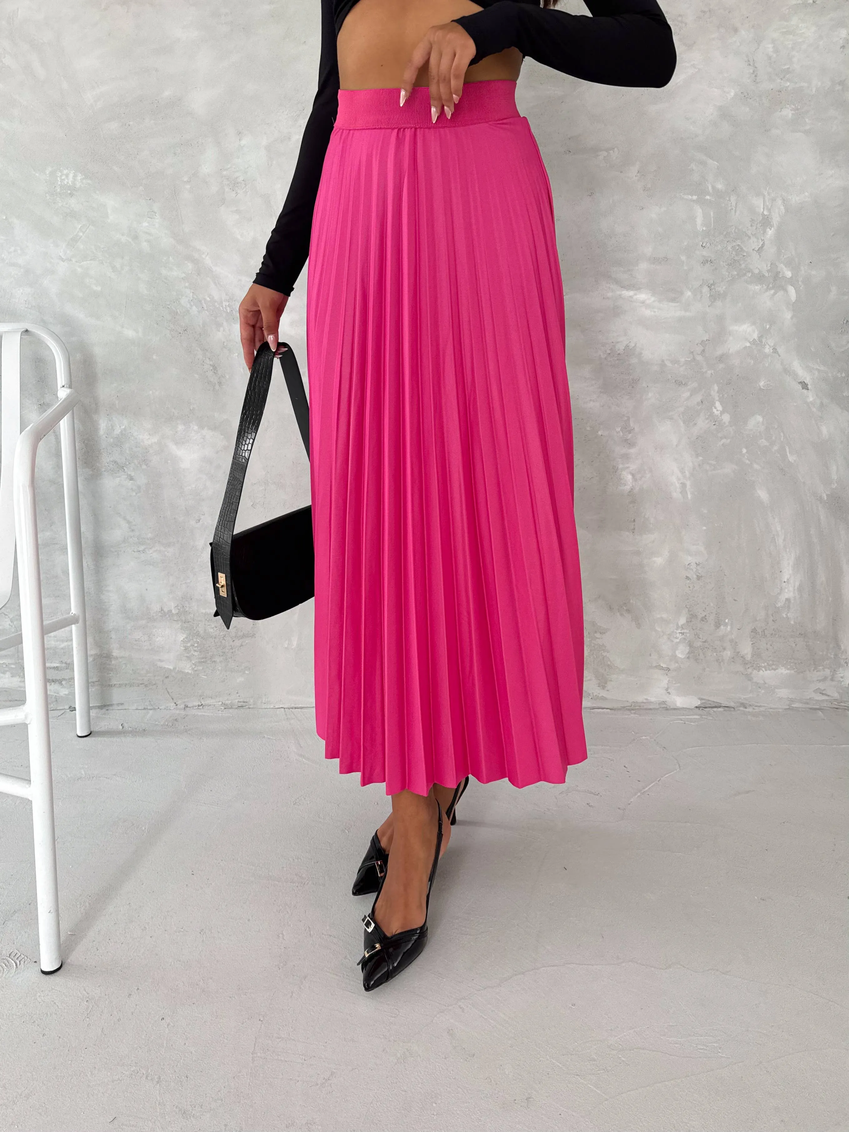 Long Pleated Skirt
