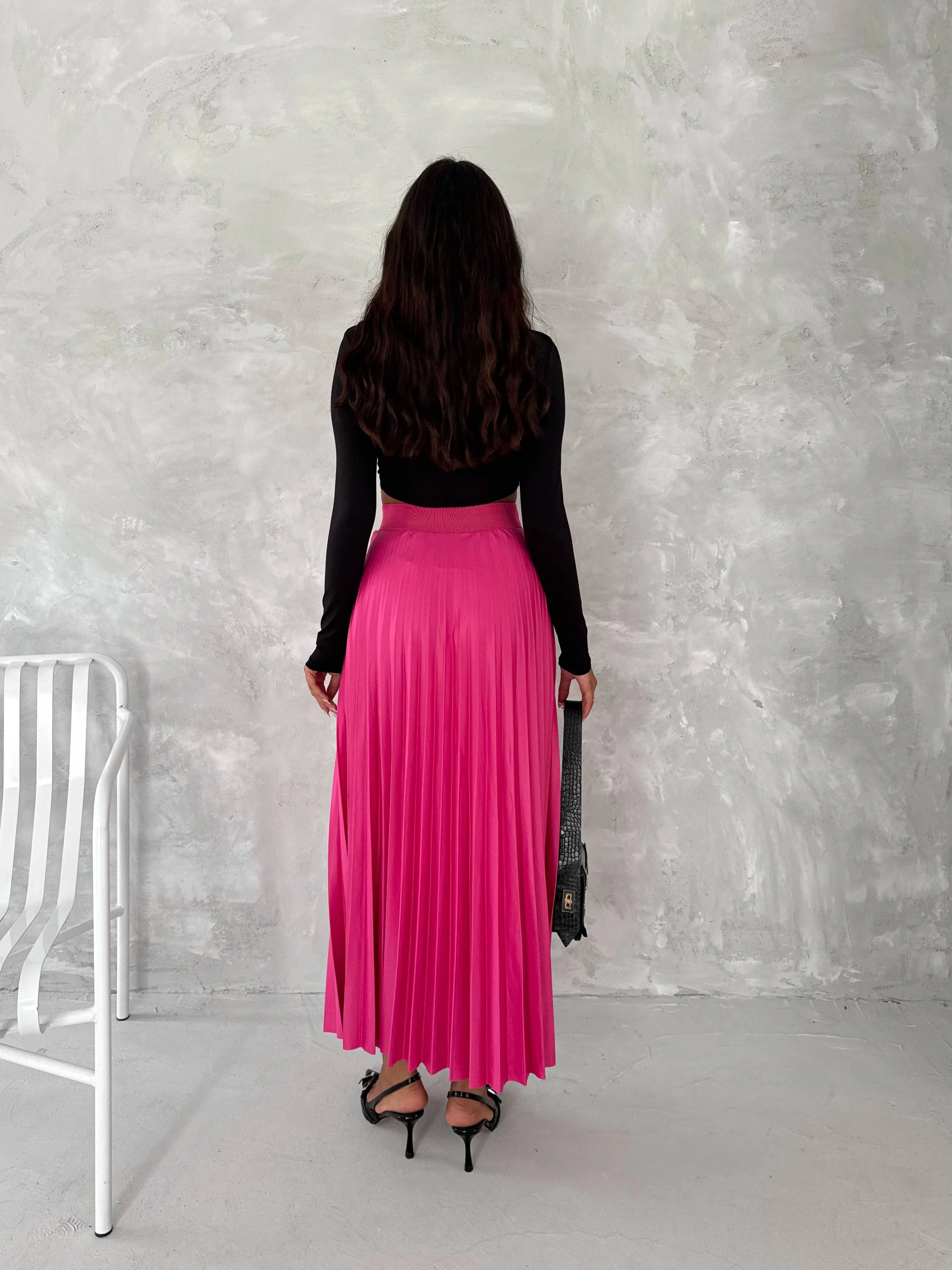 Long Pleated Skirt