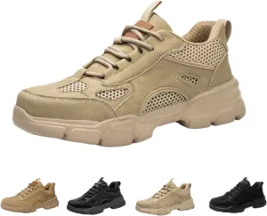 Men's and Women's Steel Toe Work Sneakers, Lightweight and Comfortable Work Safety Shoes, Steel Toe Safety Sneakers