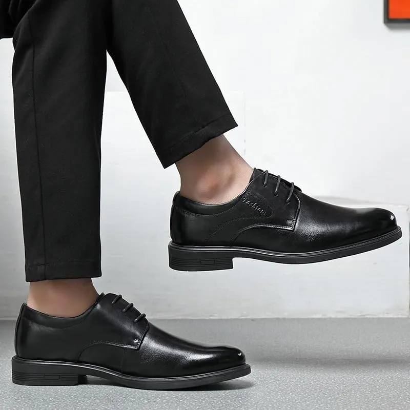 Men's Classic Lace-up Formal Brogue Oxfords Shoes Fashion Pointed Toe Business Tuxedo Shoes for Men