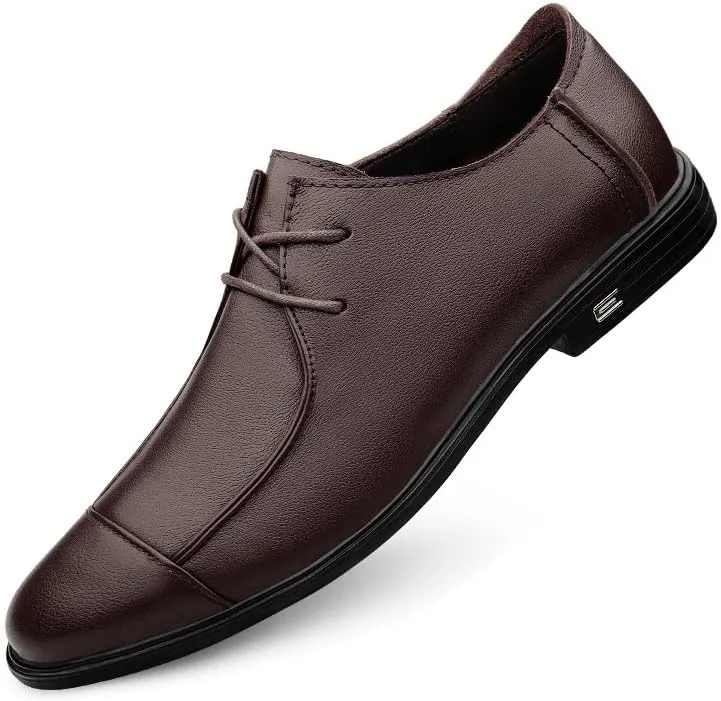 Men's Dress Shoes Mens Classic Lace-up Formal Oxford Patent Leather Wedding Business Brogue for Men