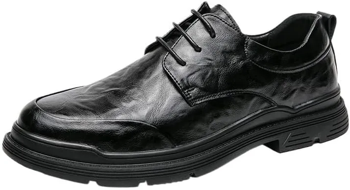 Men's Genuine Leather Oxford Dress Shoes, Fashion Brogue Formal Shoes, Business & Conference Shoes for Work, Comfortable Banquet Shoes for Men