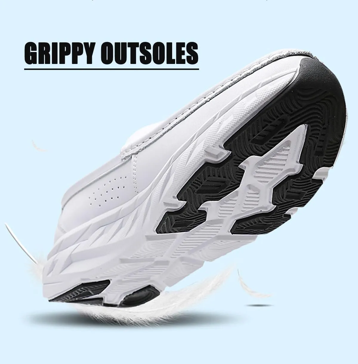 Men's Leather Platform Orthopedic Nurse Loafers Lightweight Slip Resistant Comfortable Slip On Wedge Arch Support Dress Work Shoes