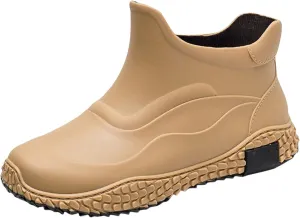 Men's Mid Waterproof Rain Boots Outdoor Lightweight Breathable Camping Mountaineering Shoes Ankle Chelsea Boots