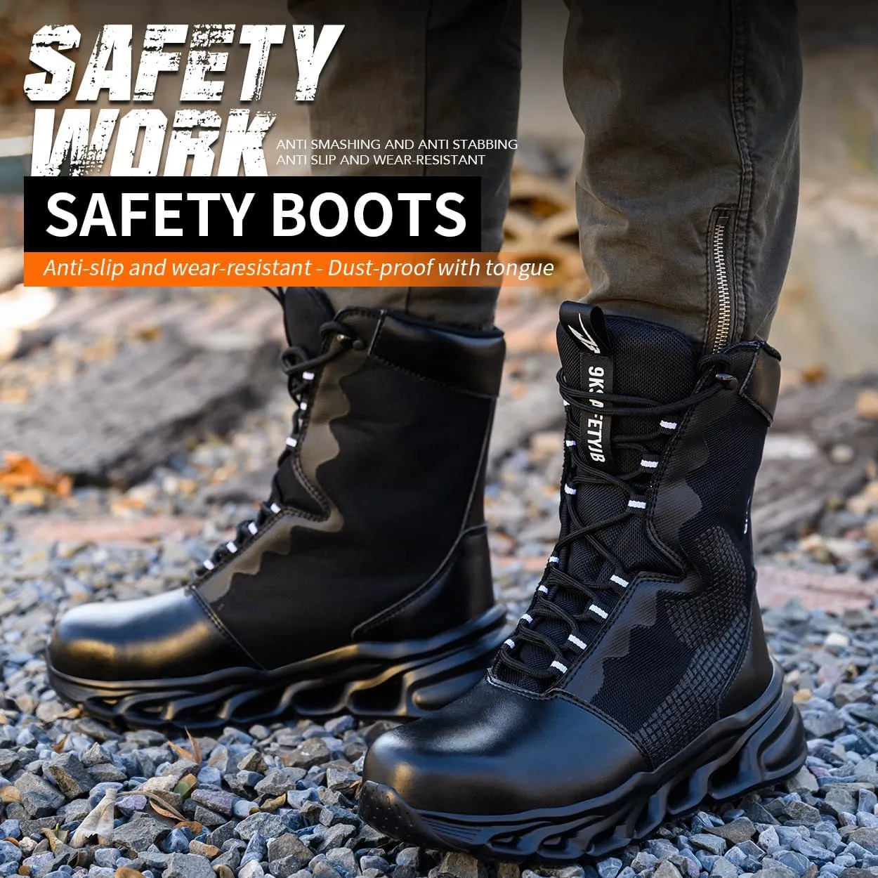 Men's Military Tactical boots Waterproof and dust proof work boots Desert boots Lightweight outdoor hiking boots Motorcycle shoes