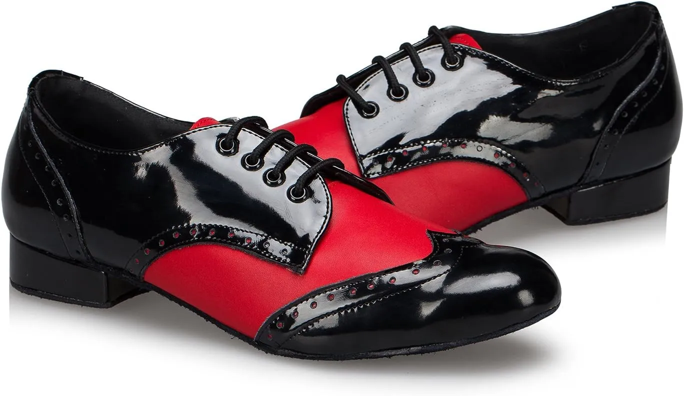 Mens Modern Classic Latin Lace-up Closed Toe Ballroom Standard Dance Shoes