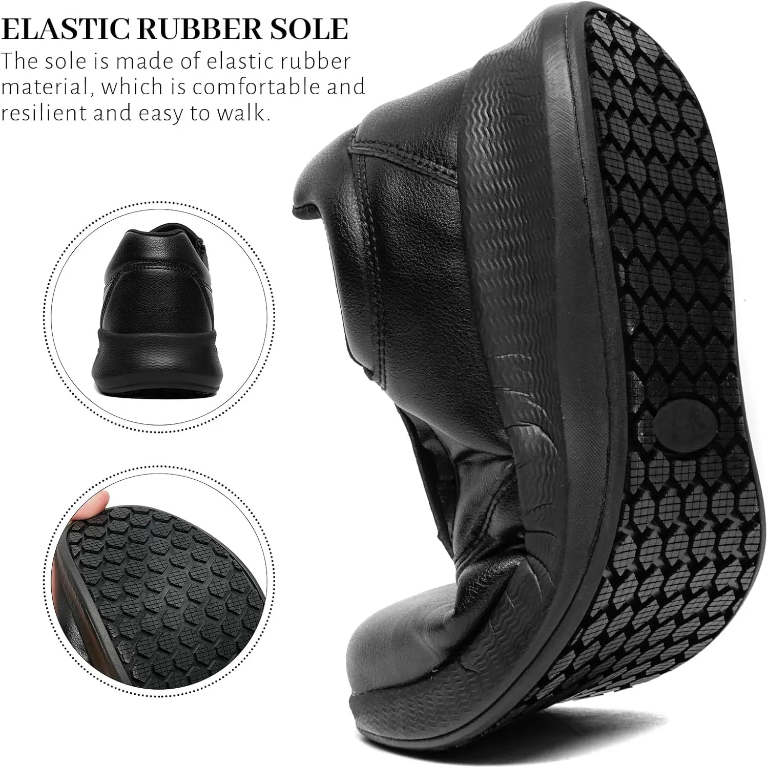 Men's Non-Slip Professional Chef Shoes - Oil & Water Resistant, Comfortable, Easy to Clean - Ideal for Chefs, Waitstaff, Nurses & More