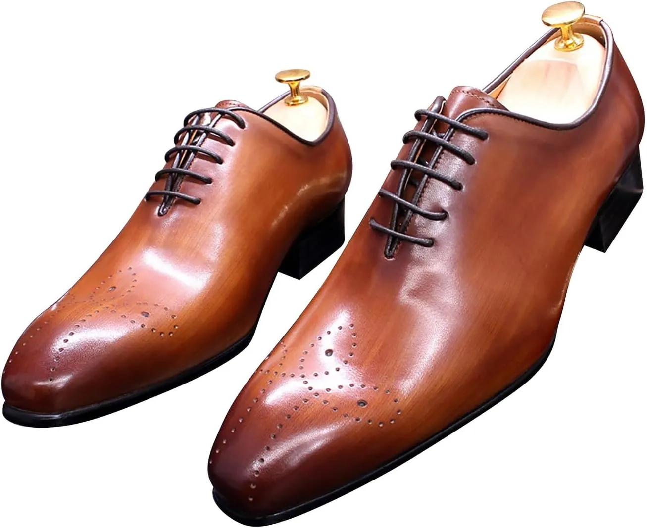 Mens Oxfords Formal Dress Genuine Leather Handmade Derby Casual Brogues Oxfords Tuxedo Fashion Walking Shoes for Men