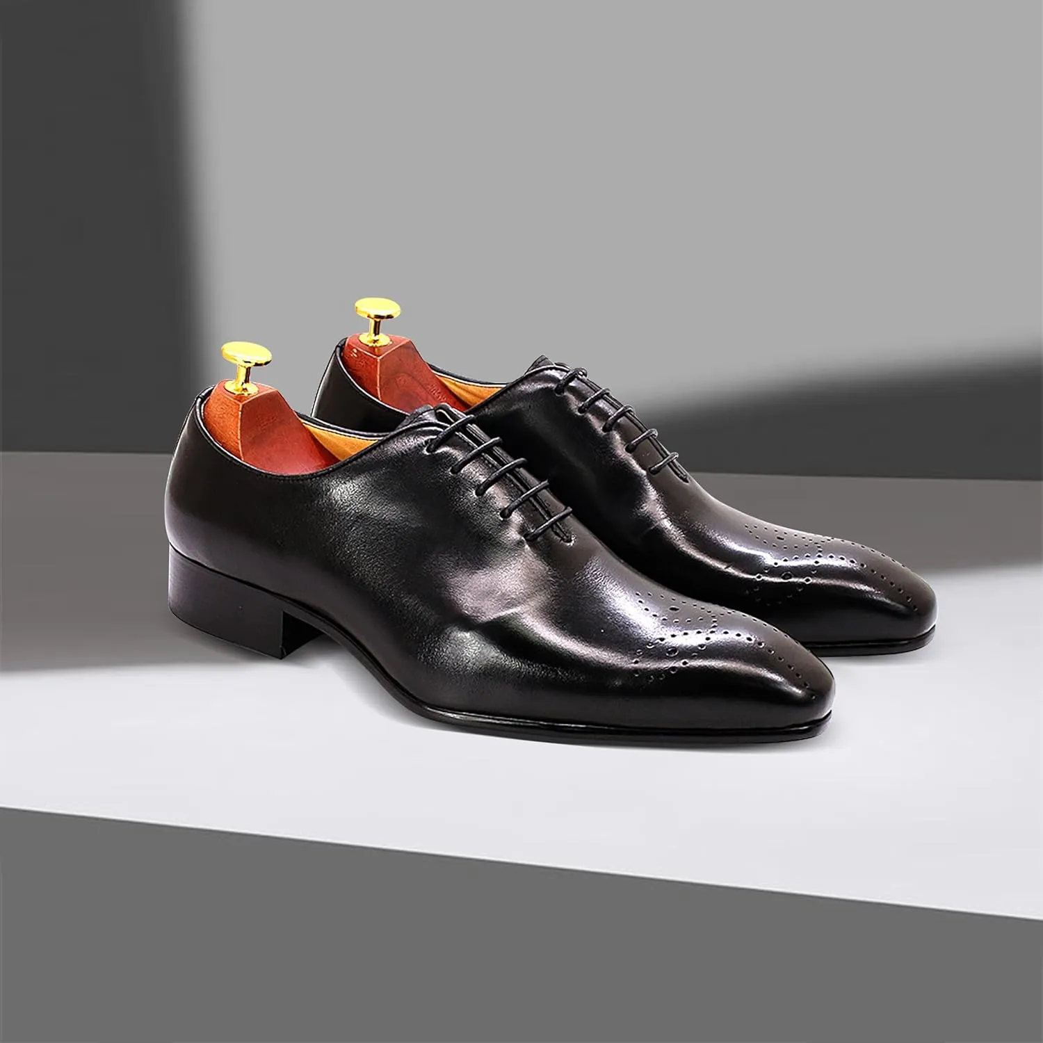 Mens Oxfords Formal Dress Genuine Leather Handmade Derby Casual Brogues Oxfords Tuxedo Fashion Walking Shoes for Men