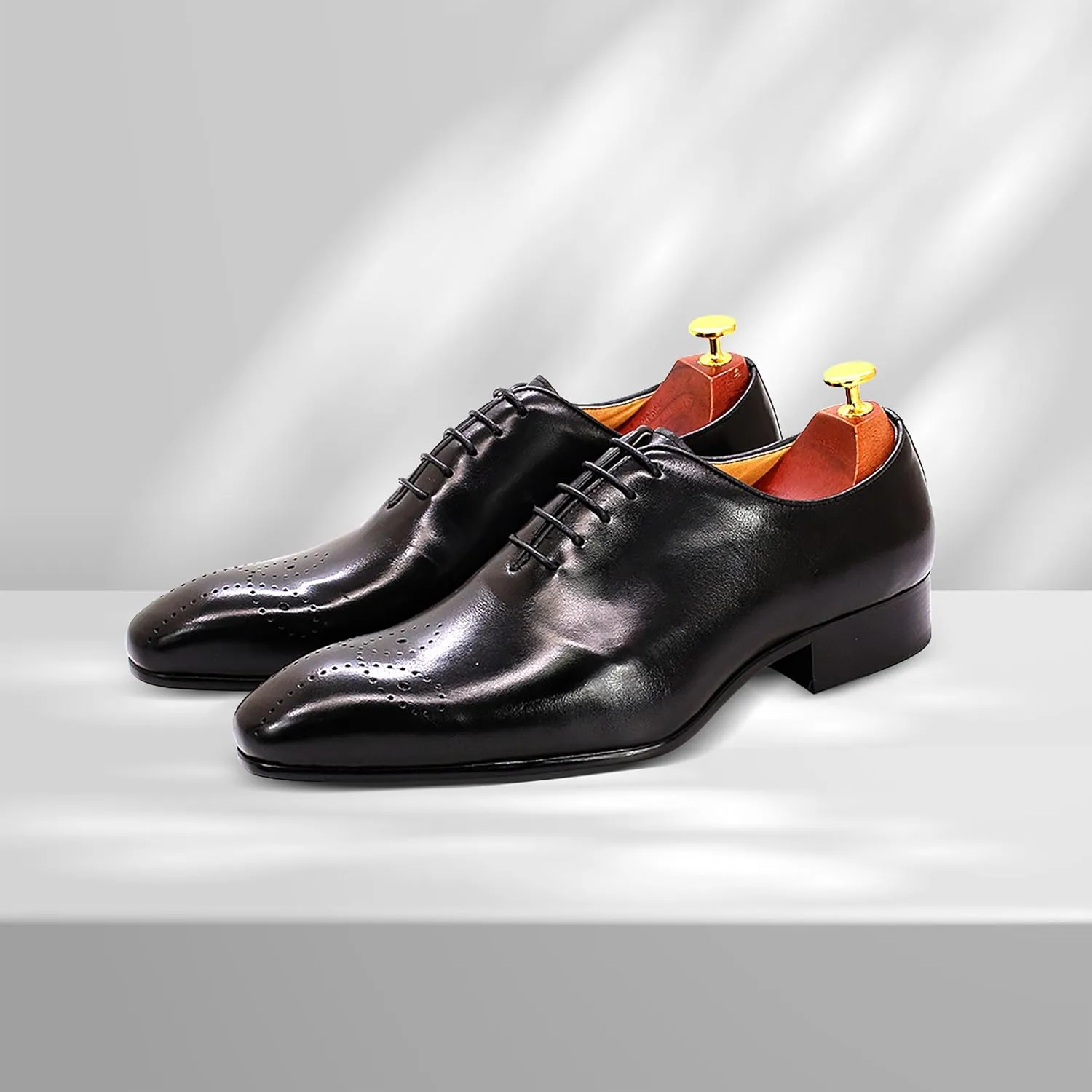 Mens Oxfords Formal Dress Genuine Leather Handmade Derby Casual Brogues Oxfords Tuxedo Fashion Walking Shoes for Men