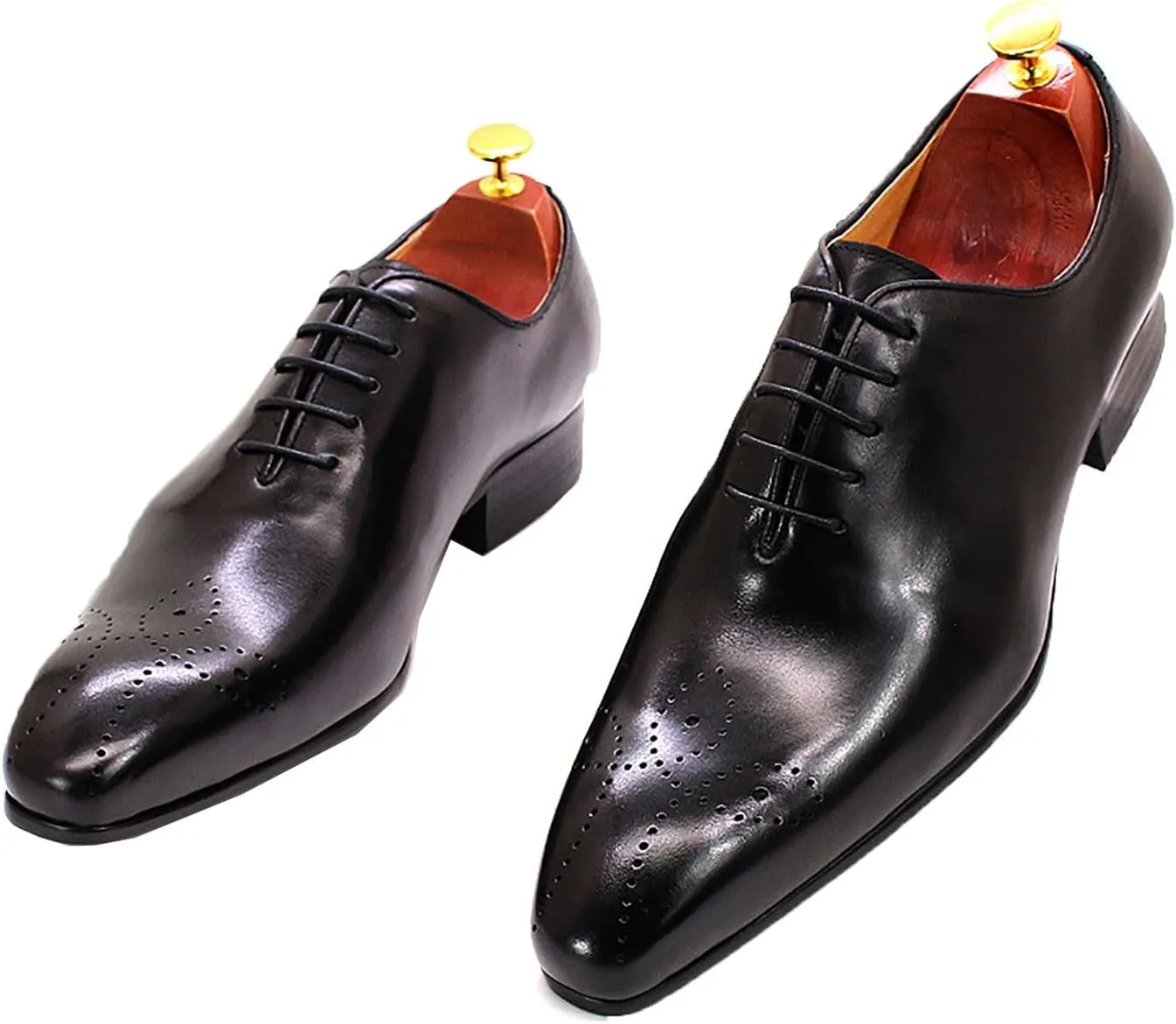 Mens Oxfords Formal Dress Genuine Leather Handmade Derby Casual Brogues Oxfords Tuxedo Fashion Walking Shoes for Men