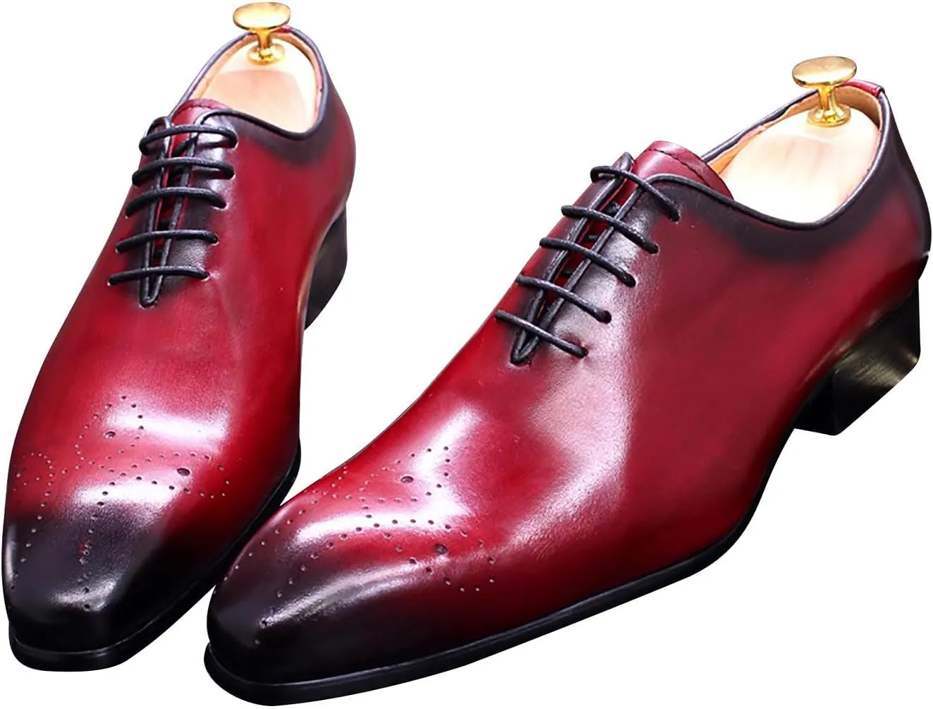 Mens Oxfords Formal Dress Genuine Leather Handmade Derby Casual Brogues Oxfords Tuxedo Fashion Walking Shoes for Men