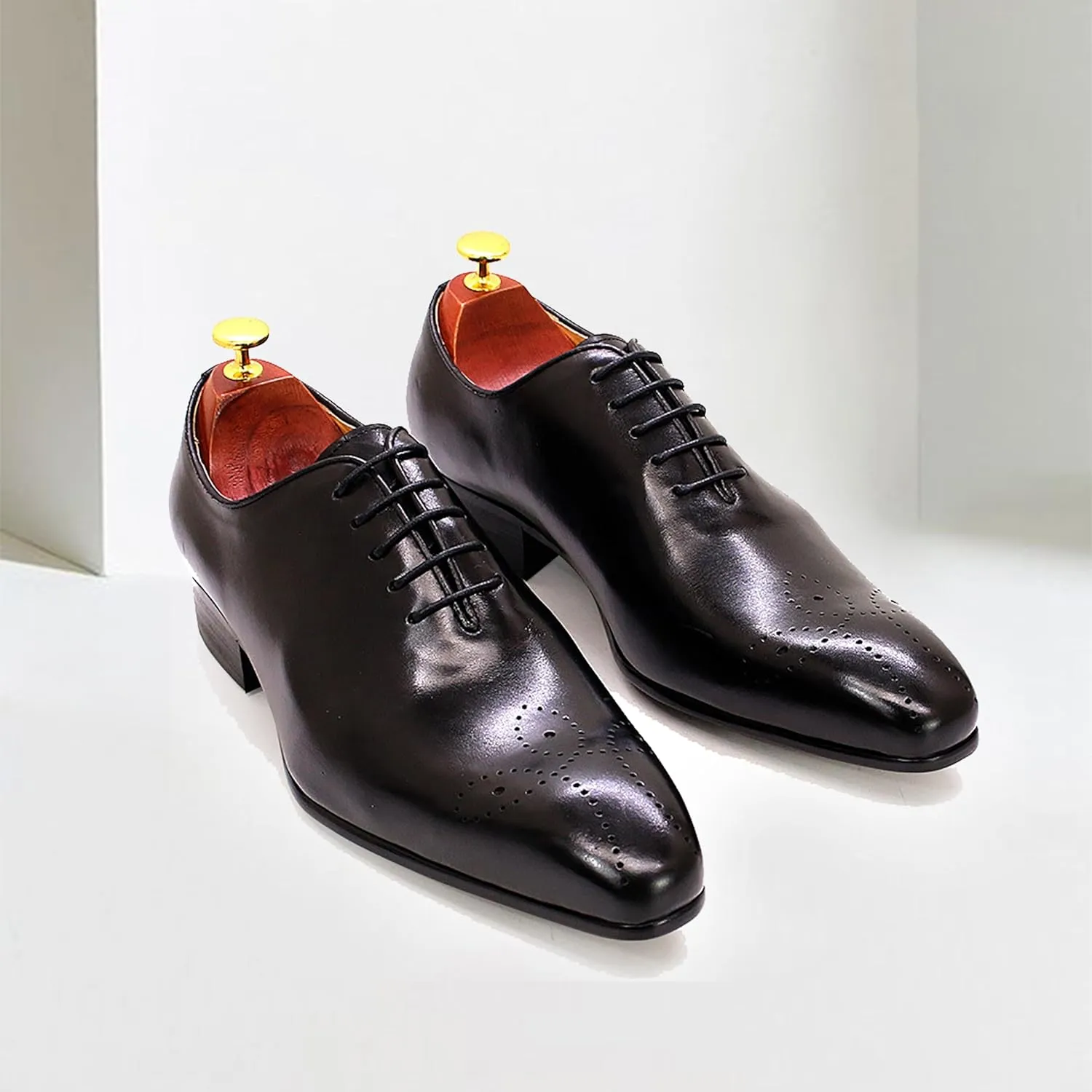 Mens Oxfords Formal Dress Genuine Leather Handmade Derby Casual Brogues Oxfords Tuxedo Fashion Walking Shoes for Men