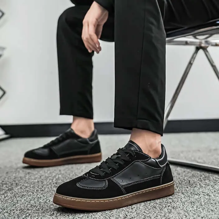 Men's Retro Suede Perforated Low-Top Sneakers