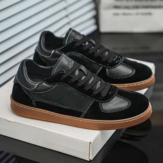 Men's Retro Suede Perforated Low-Top Sneakers