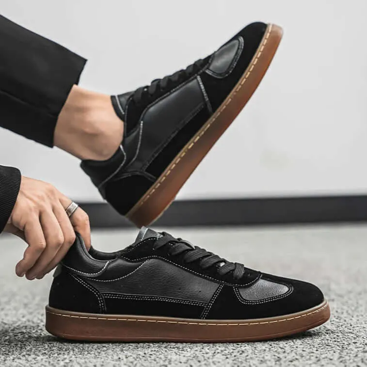 Men's Retro Suede Perforated Low-Top Sneakers