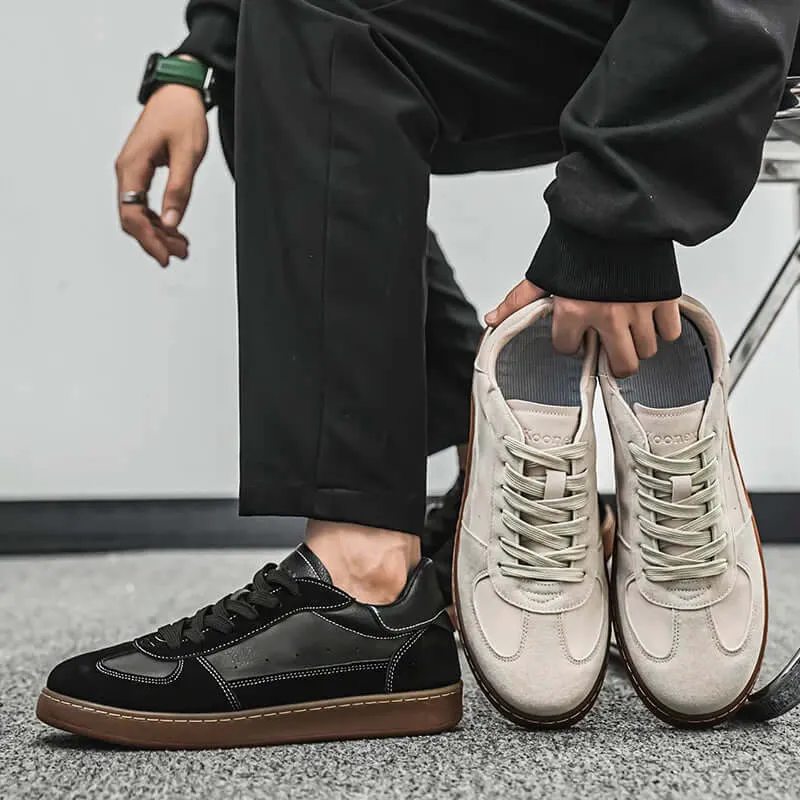 Men's Retro Suede Perforated Low-Top Sneakers