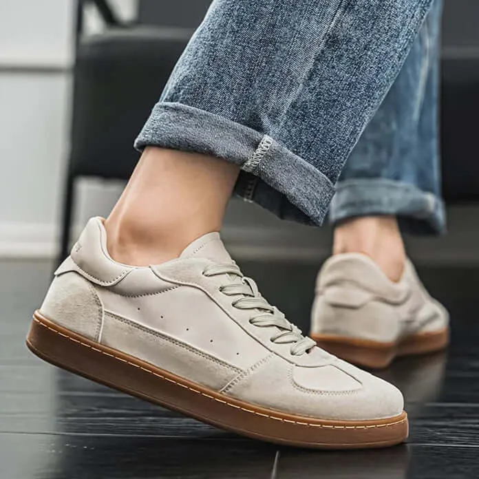 Men's Retro Suede Perforated Low-Top Sneakers