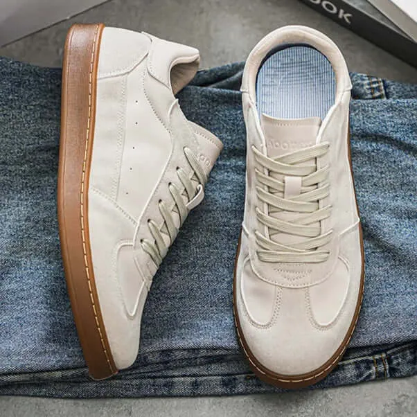 Men's Retro Suede Perforated Low-Top Sneakers