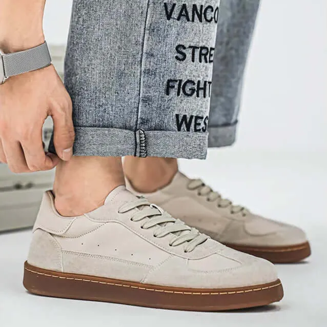 Men's Retro Suede Perforated Low-Top Sneakers