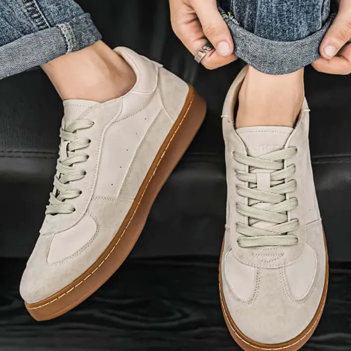 Men's Retro Suede Perforated Low-Top Sneakers
