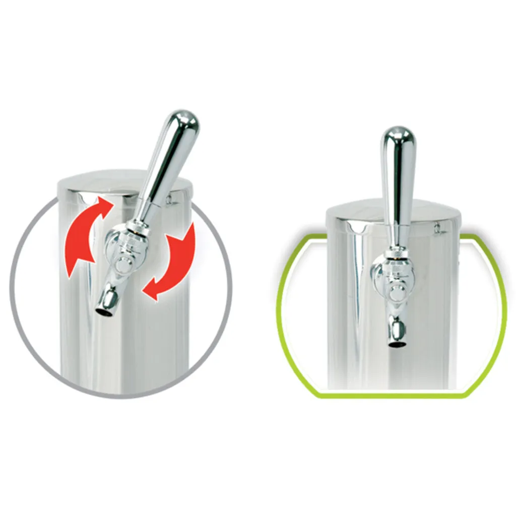 Micro Matic 1688 3” Column Spin Stop™ Single Beer Tap Tower - Air Cooled - Polished Stainless Steel