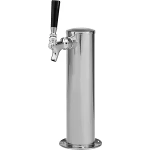 Micro Matic 1688 3” Column Spin Stop™ Single Beer Tap Tower - Air Cooled - Polished Stainless Steel