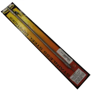 Milodon Engine Oil Dipstick - Block Mount - Billet/Braided Stainless/Polished - Small Block Mopar
