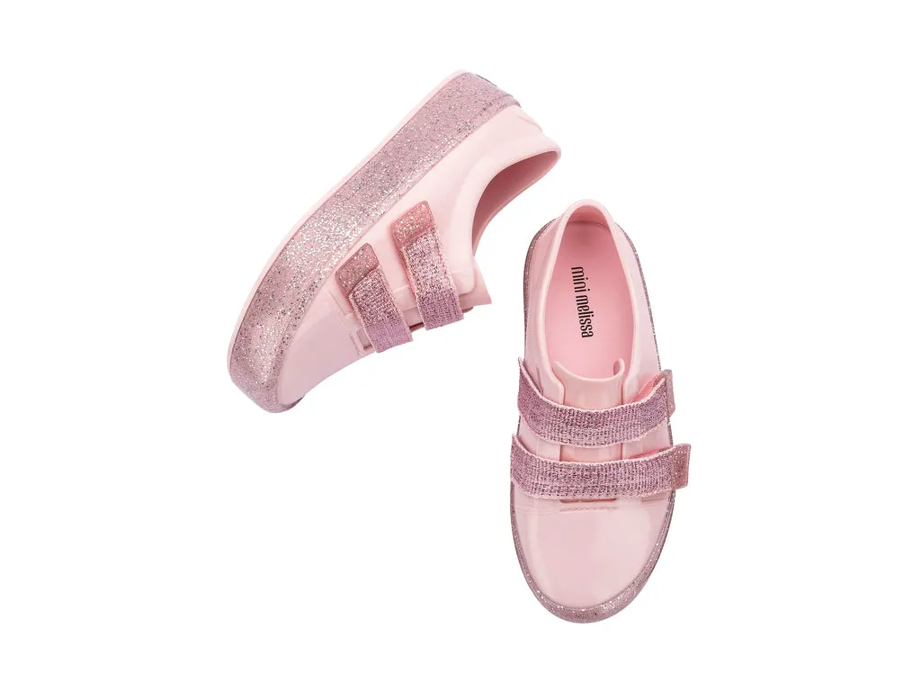 Mini Melissa Beanny Bugs Pink Glitter Sneakers For Kids