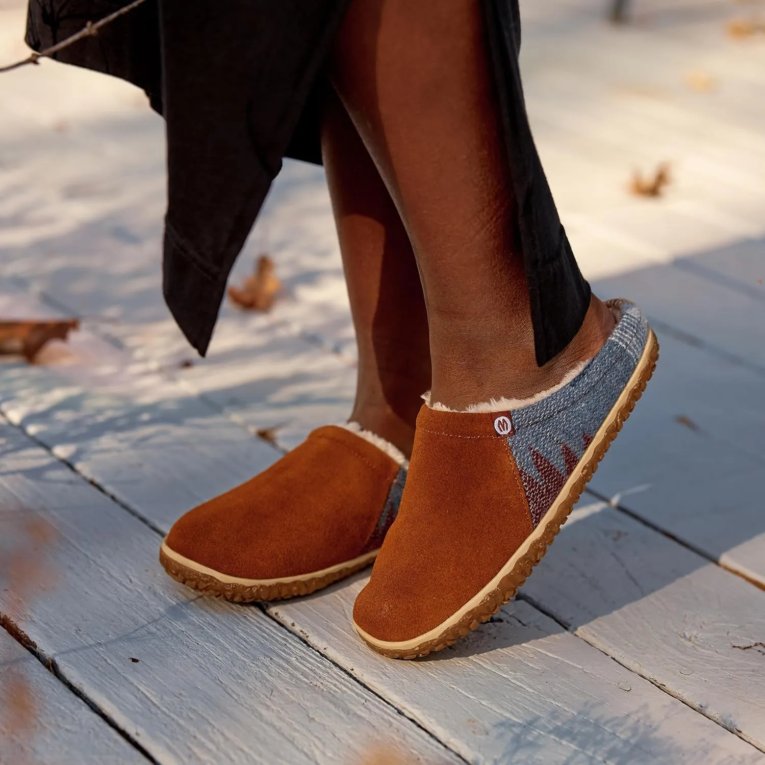 Minnetonka Tahoe  Indoor/Outdoor Slippers for Women with Hard Sole Design and Slip On Clog Silhouette