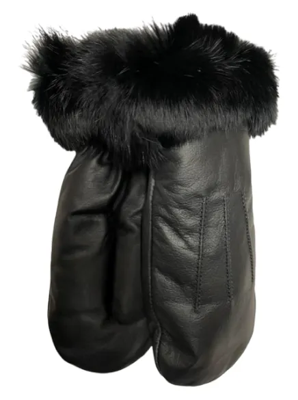 Mitts Leather Fur Ladies LC🍁