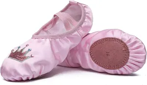 MSMAX Girls Ballet Dance Shoes Gymnastic Slippers for Toddler/Little Kids/Big Kids/Adult