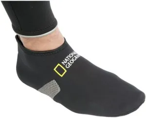 National Geographic Fitted Low Cut 2 mm Fin Socks, Booties for Snorkeling, Scuba, or Swim,Men 8-9 Ladies 9-10