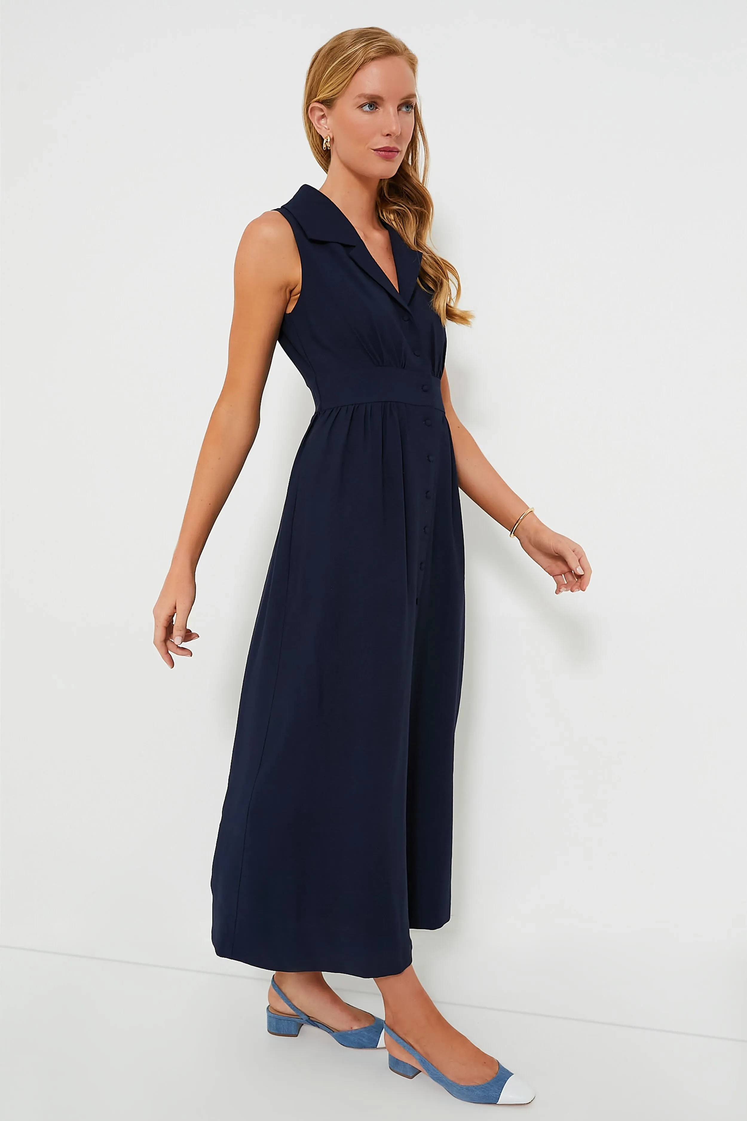 Navy Sleeveless Noelle Maxi Dress