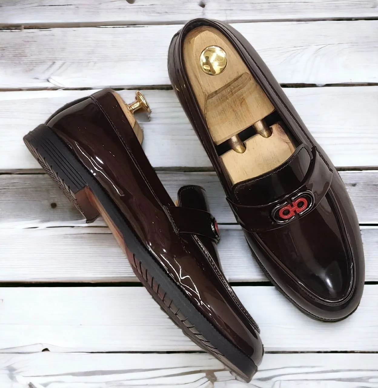 New Fashion Shiny Slip-On Loafer Shoes for Men