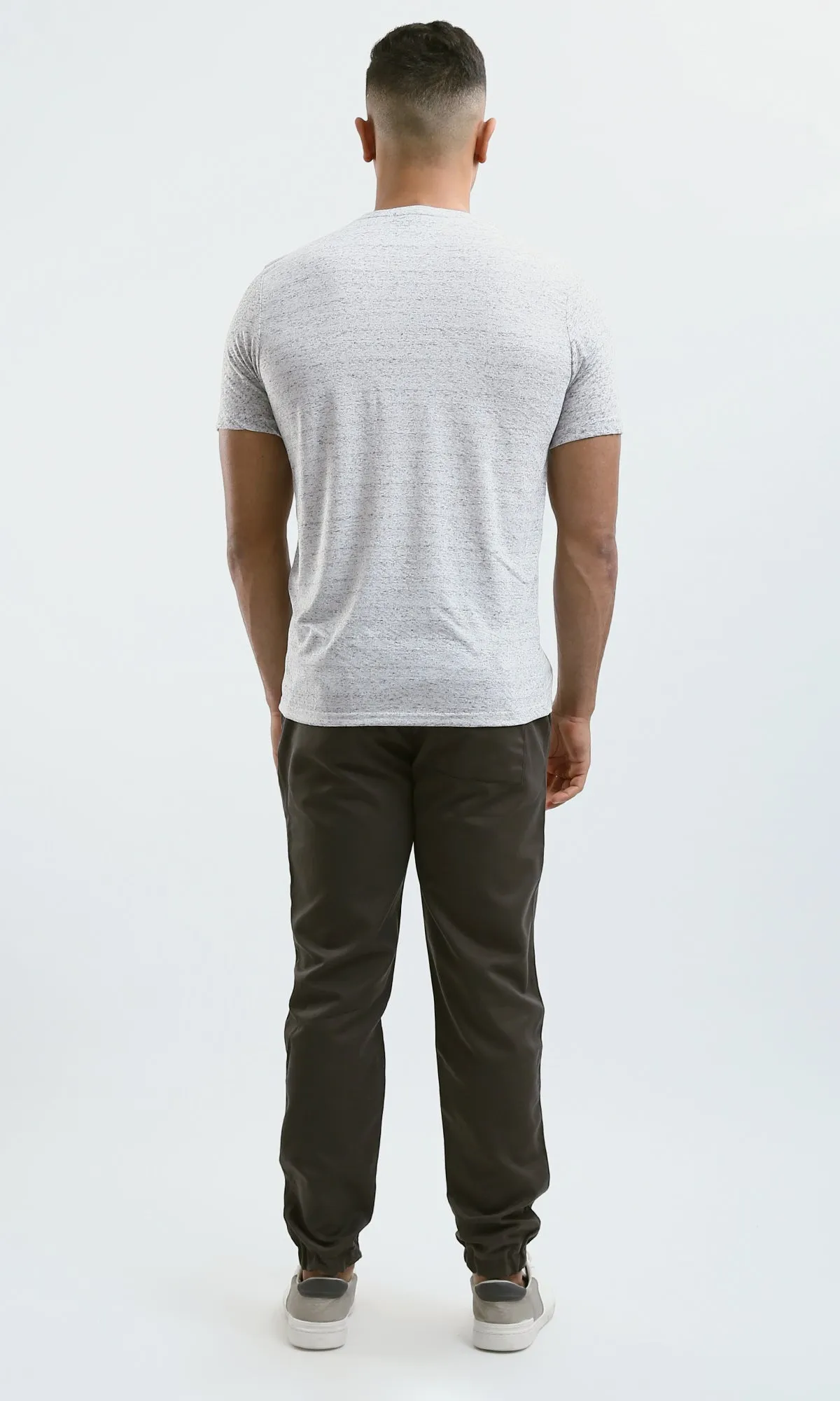 O182890 Heather Light Grey Slip On Summer Tee