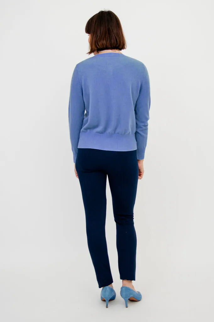 Oakly Cardigan, Ciel, Wool Cashmere
