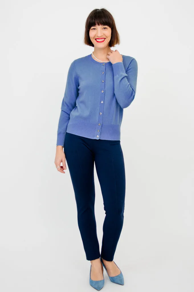 Oakly Cardigan, Ciel, Wool Cashmere