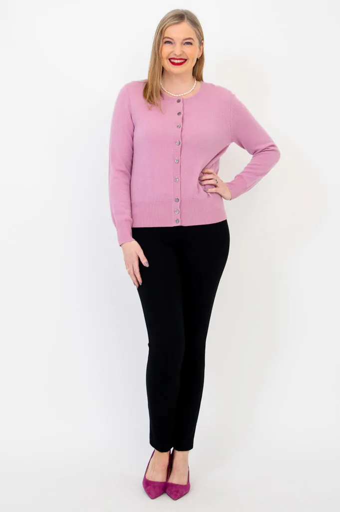 Oakly Cardigan, Quartz, Wool Cashmere