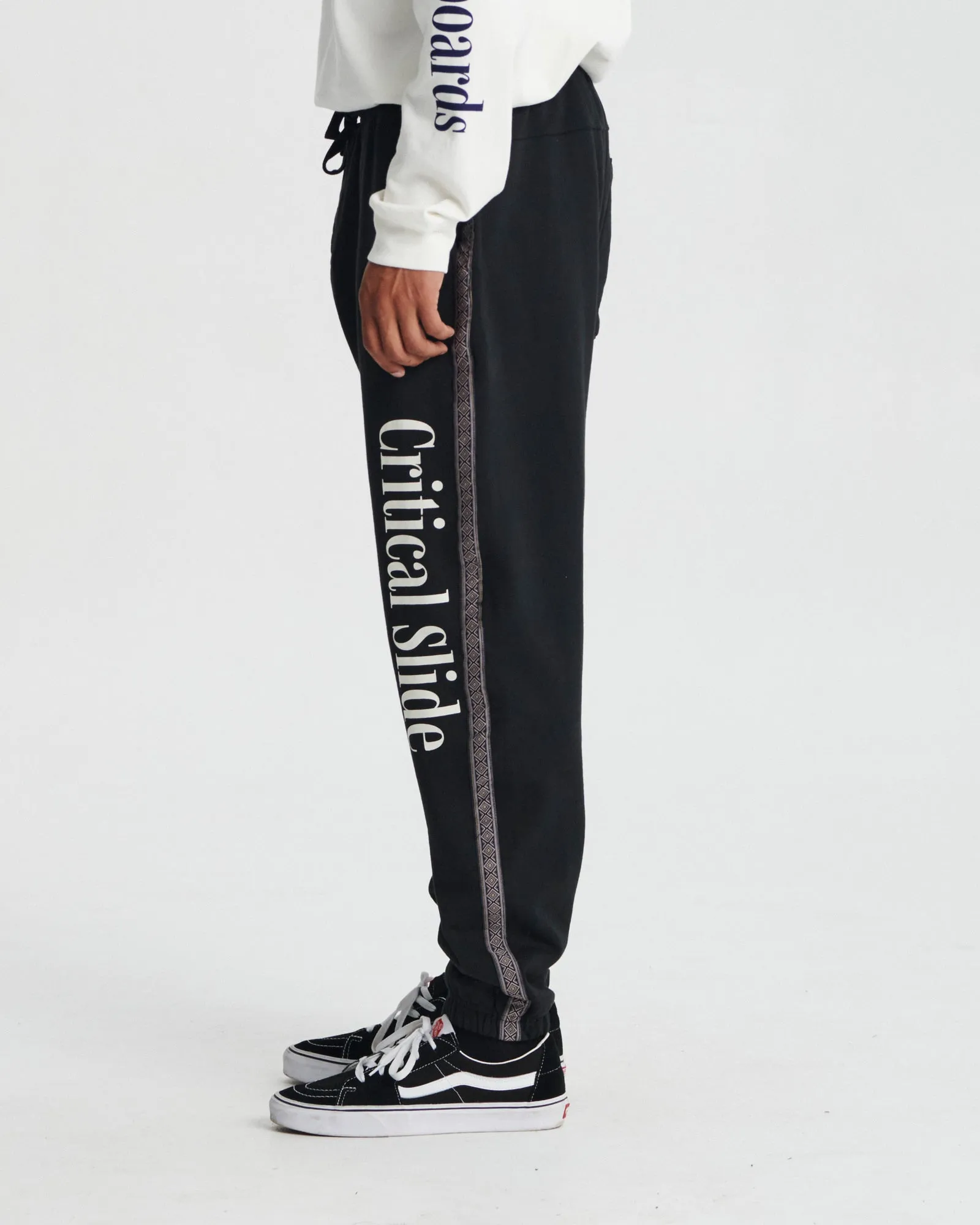 Offset Tape Trackie - Vintage Black