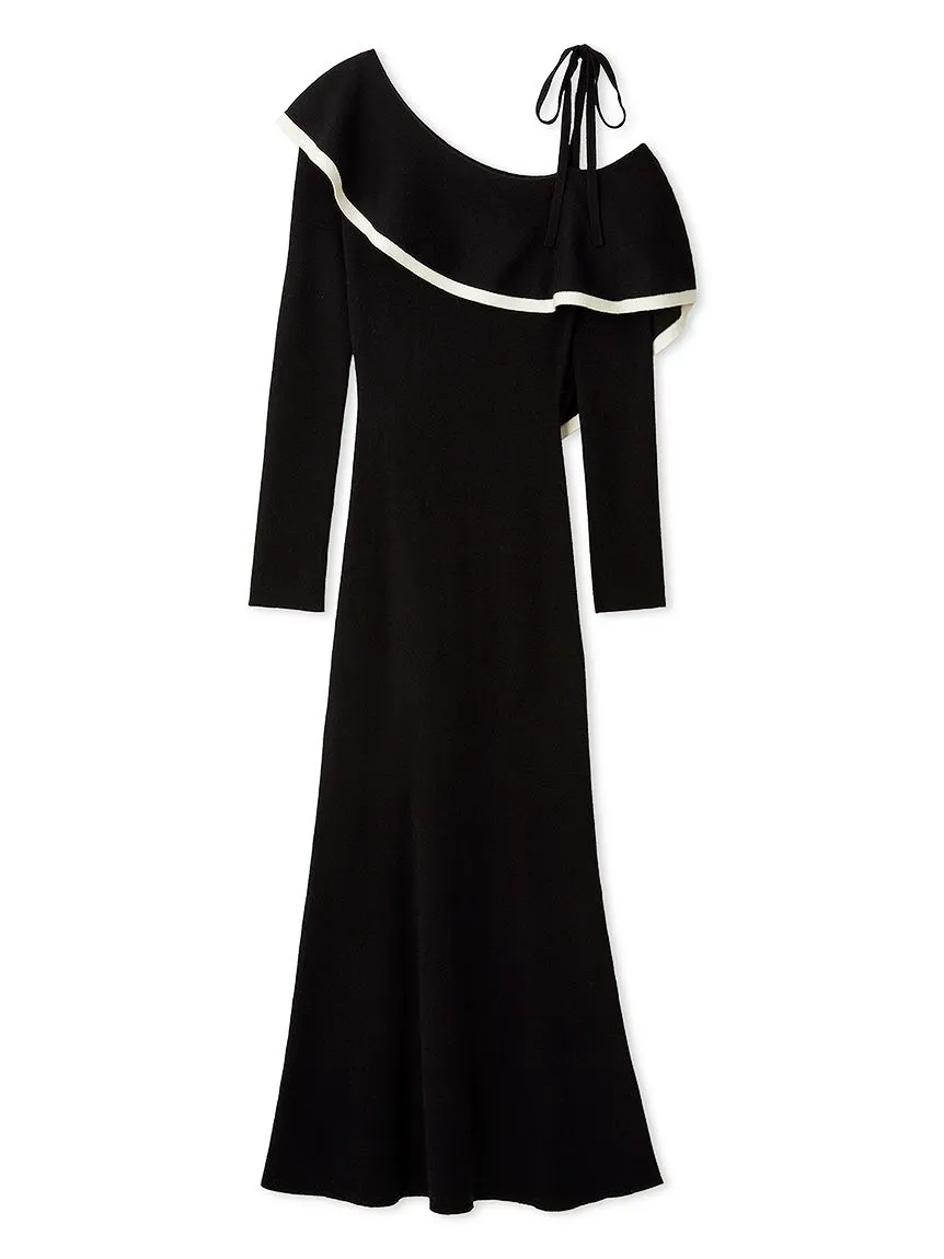 One-Shoulder Maxi Knit Dress