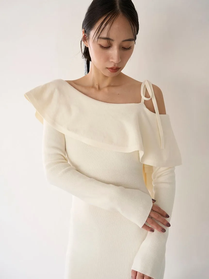 One-Shoulder Maxi Knit Dress